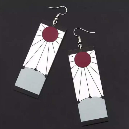 Demon Slayer Tanjiro Hanafuda Piercing Earrings