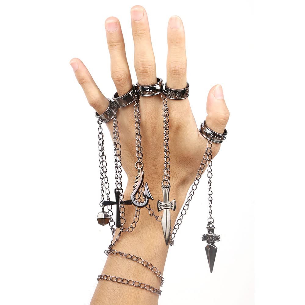 Kurapika Finger Rings Hand Chain