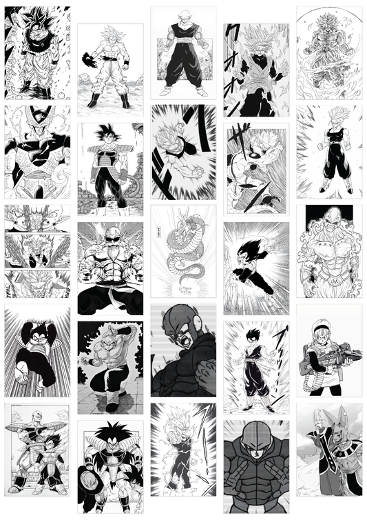 Dragon Ball Z Manga Wall Collage