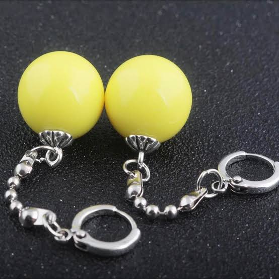 Yellow Clip-On Potara Earrings - Dragon Ball Z
